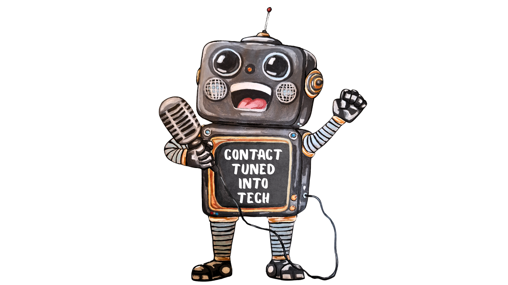 Telly Belly, the Tuned Into Tech robot mascot